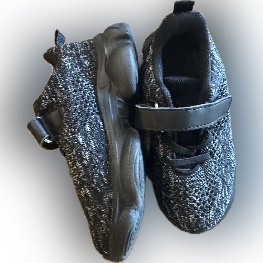 Toddler Slip On Black Sneakers